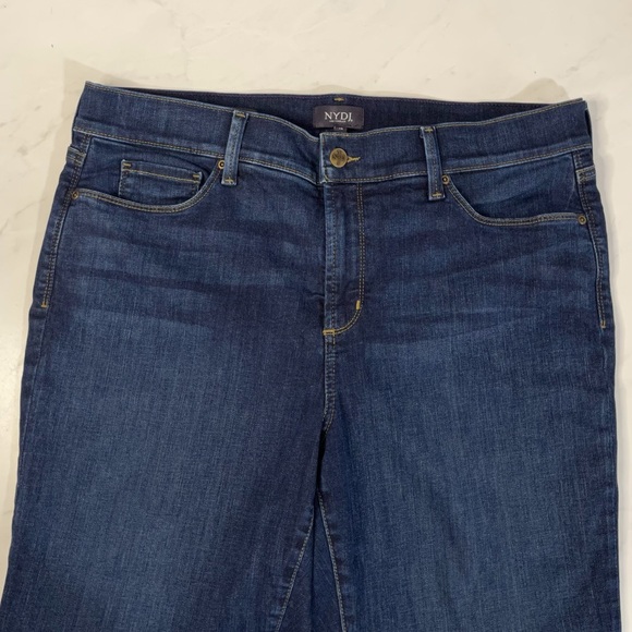 NYDJ Marilyn Crop Bezel Lift X Tuck Dark Wash Jeans - Picture 4 of 9